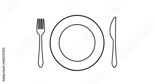 table cutlery vector, classic dining icon, food service icon, place setting icon, gourmet meal icon, vector dinner setting, hospitality icon, fork knife top view, dining etiquette icon, dish with cutl