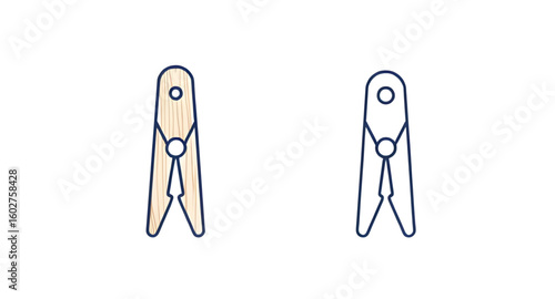 clothes peg isolated on white background