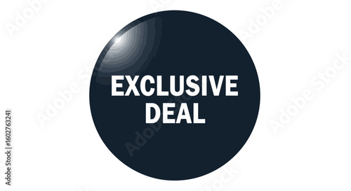 Exclusive Deal Round Badge Icon Vector for Special Offers