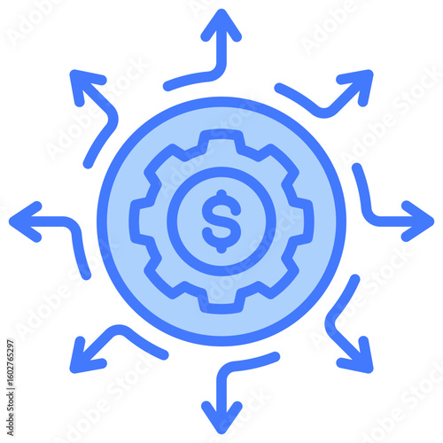 Diversification Blue Icon