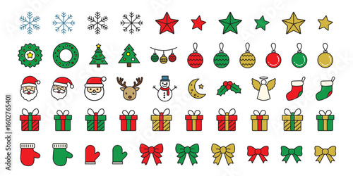 Christmas Icon Set. Vector Illustration
クリスマスアイコンセット ベクターイラスト