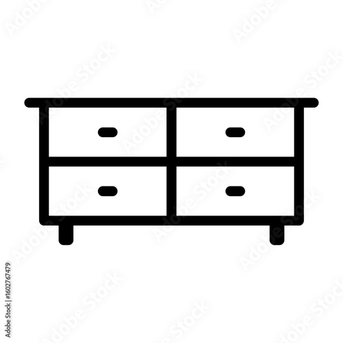 cabinet with drawers icon