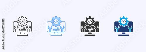 Configuration Icon Set Multiple Style Collection