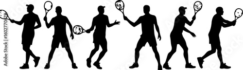Tennis, players, group, team,  vector