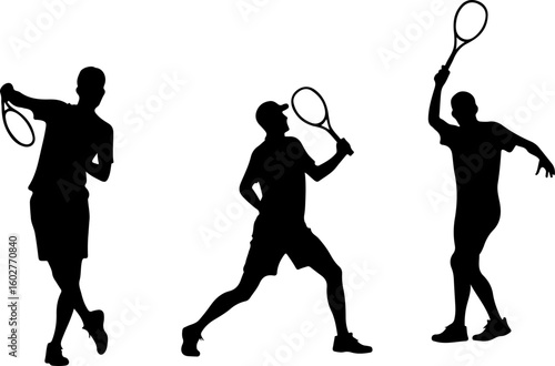 Tennis, players, group, team,  vector