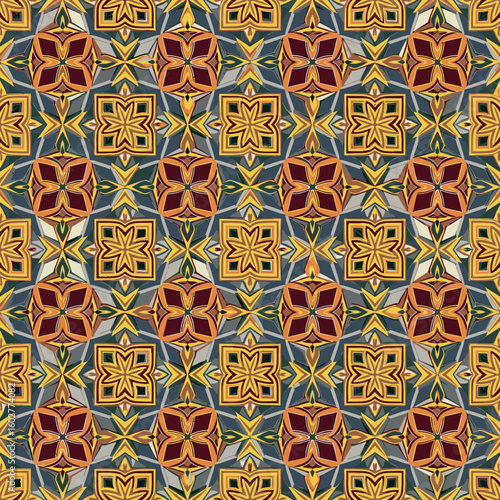 Seamless background with traditional Japanese pattern in Shippō style  