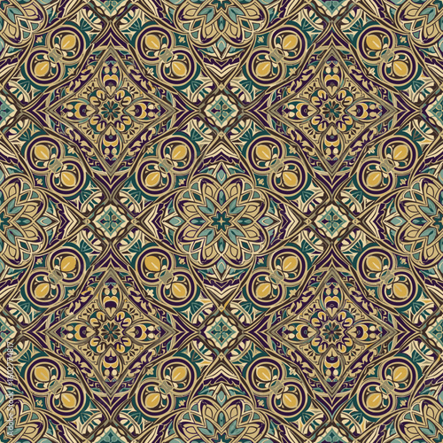 Seamless background with traditional Japanese pattern in Shippō style  