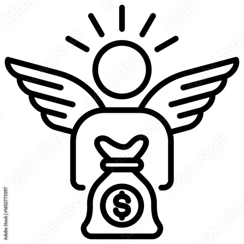Angel Investor Line Icon