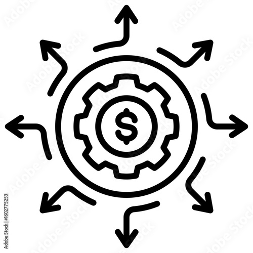 Diversification Line Icon