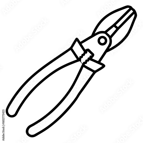Clean Pliers Outline Vector