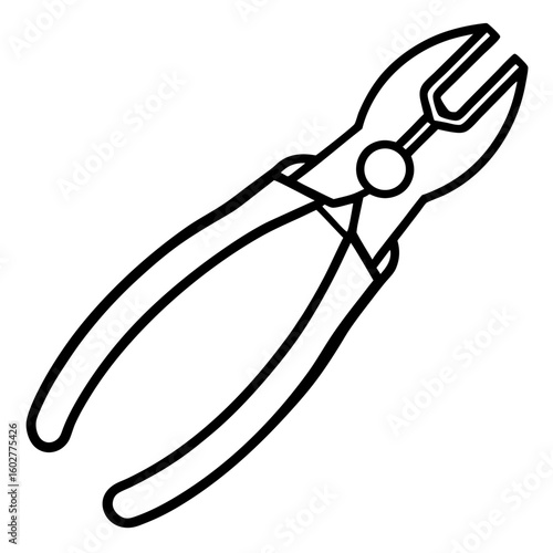 Clean Pliers Outline Vector