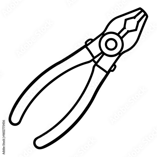 Clean Pliers Outline Vector