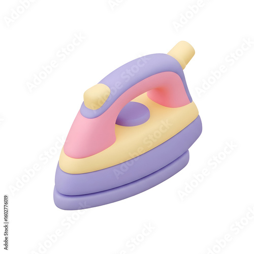 Pastel colored toy Iron illustration