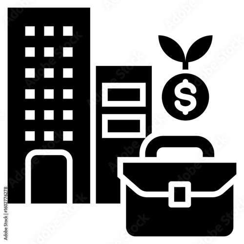 Business Investment Glyph Icon