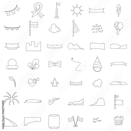 Indonesian Independence Day Coloring Page. EPS 10. Easy to Edit