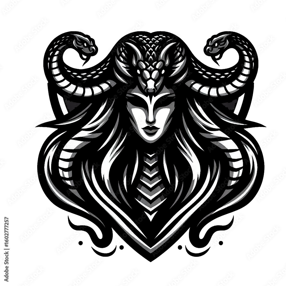 Obraz premium vector illustration of medusa
