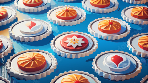 cupcakes on a white background
