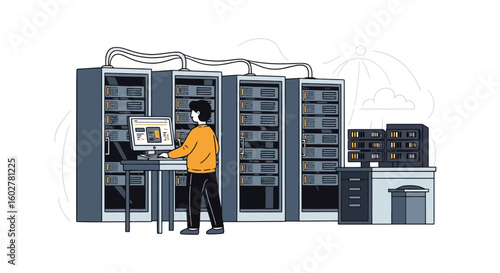 Server Room Technician: Maintenance and Data Security