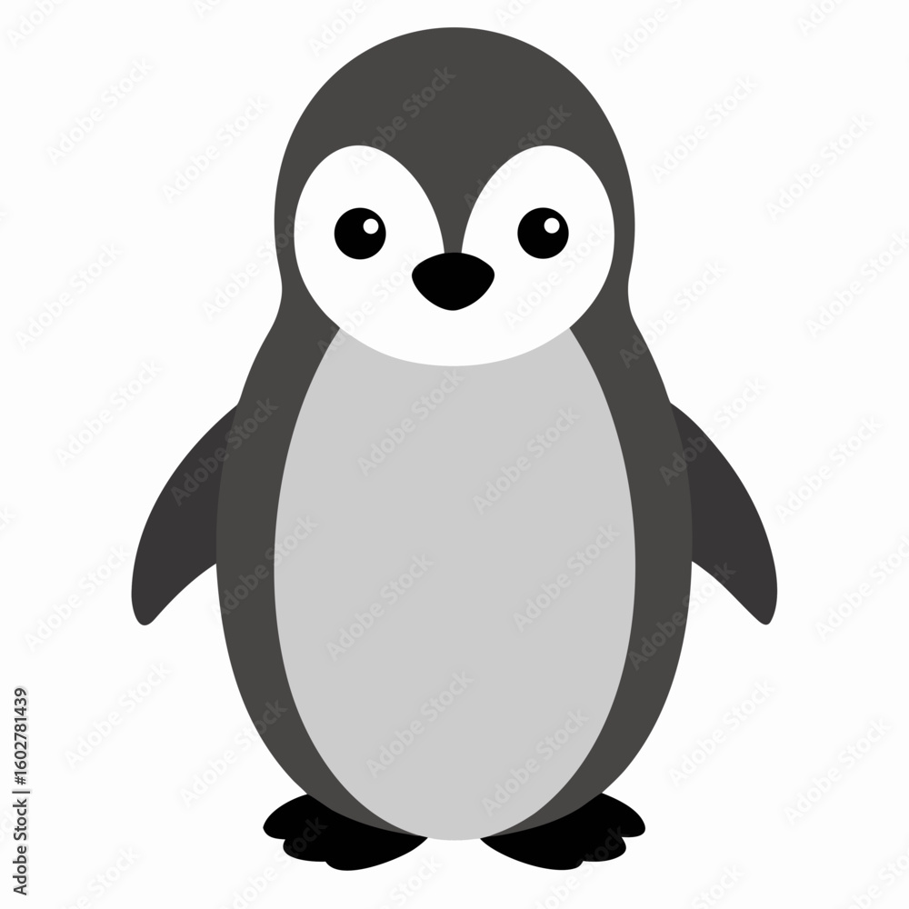 Fototapeta premium Cute cartoon penguin illustration