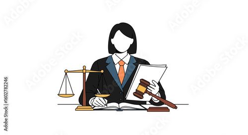 Justice Advocate: Attorney at Law Illustration