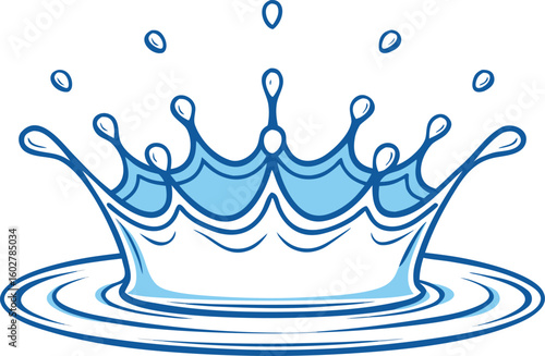 Fresh water splash isolated on clean white surface