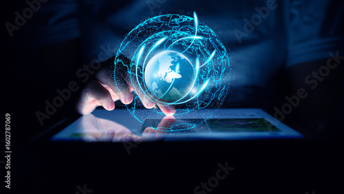 Global Network Connection on Digital Tablet