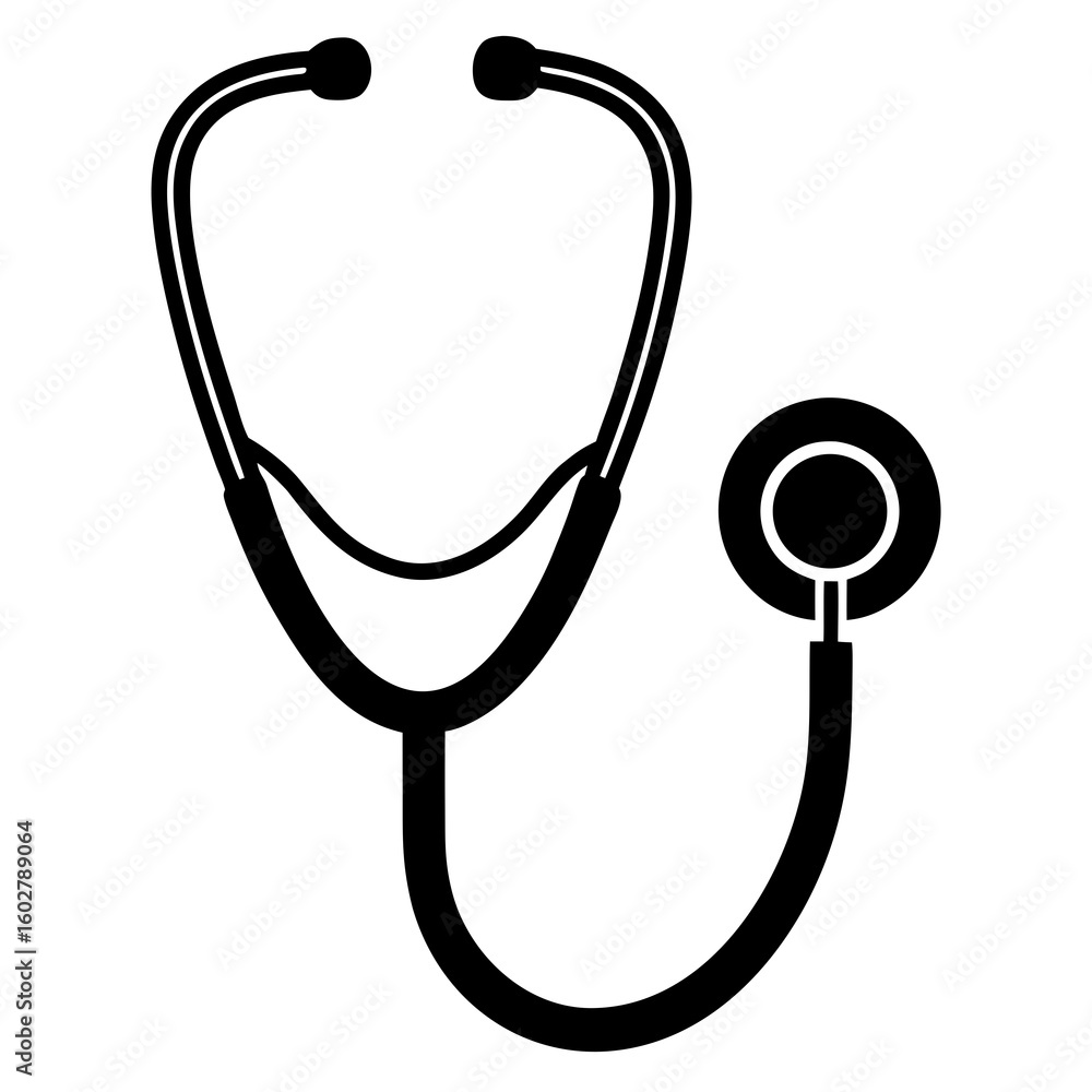 Black stethoscope medical instrument healthcare doctor Black stethoscope medical instrument healthcare doctor