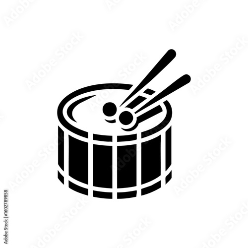Drum with sticks