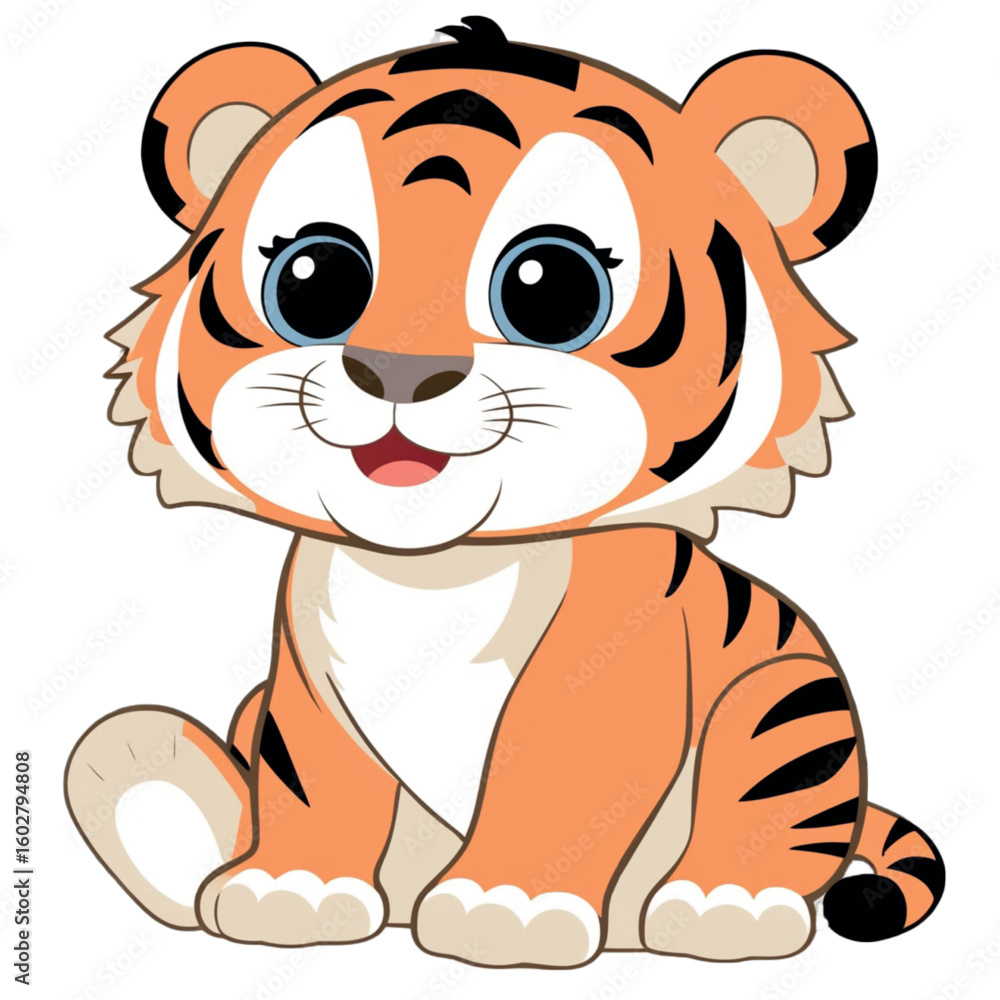 Obraz premium cute baby lion cartoon
