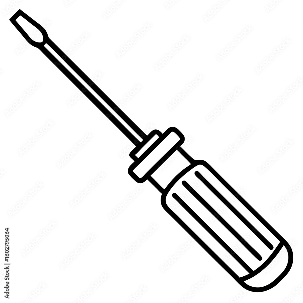 Fototapeta premium Clean Screwdriver Line Icon Design