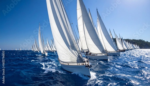 Sailing yachts in a regatta