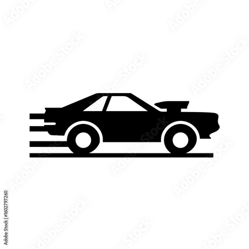 Drag Car Clipart, Logo, Icon