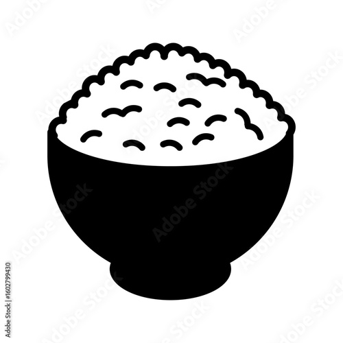  rice icon white on background