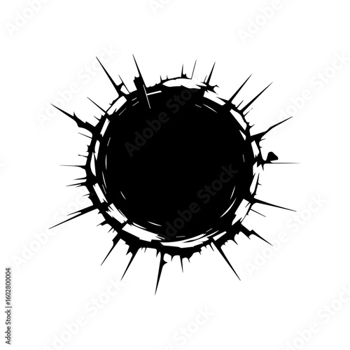 Cracked hole Wall Broken texture.