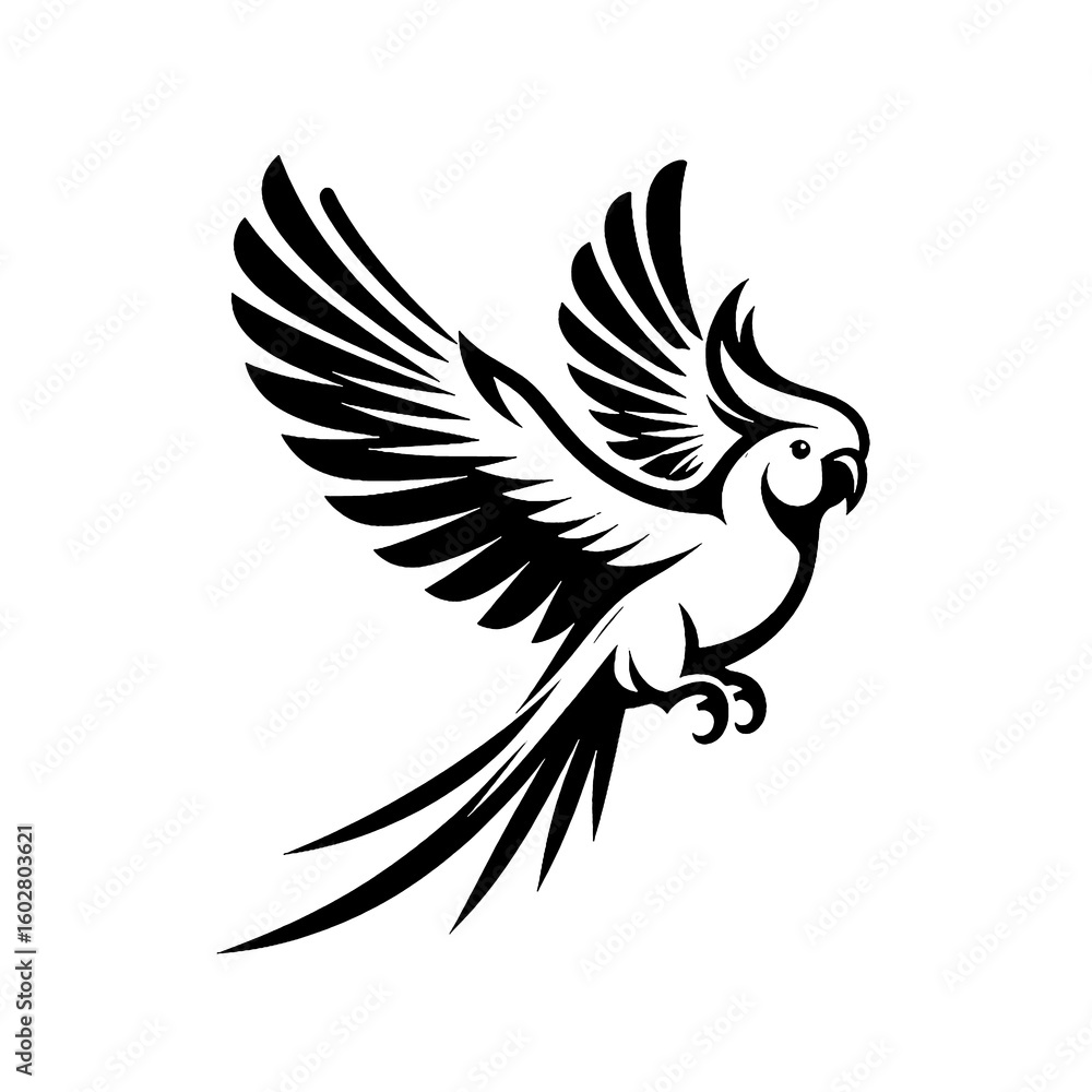 Obraz premium parakeet vector illustration