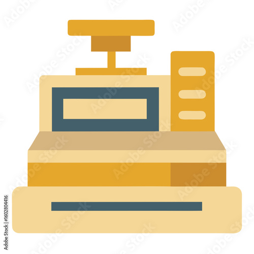 Retro cash register icon
