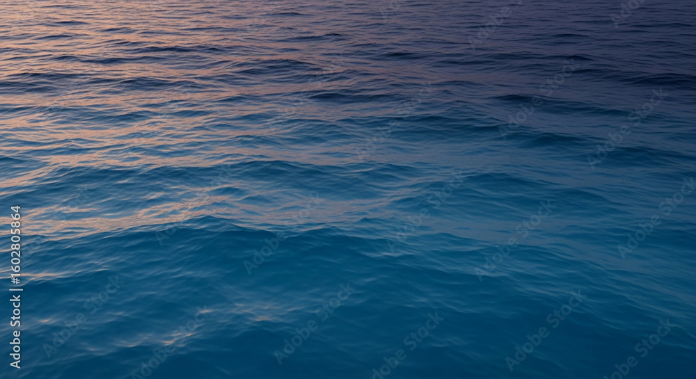 Naklejka premium Blue ocean texture, gentle waves creating a calm and tranquil scene, representative of peace, serenity, and nature's beauty