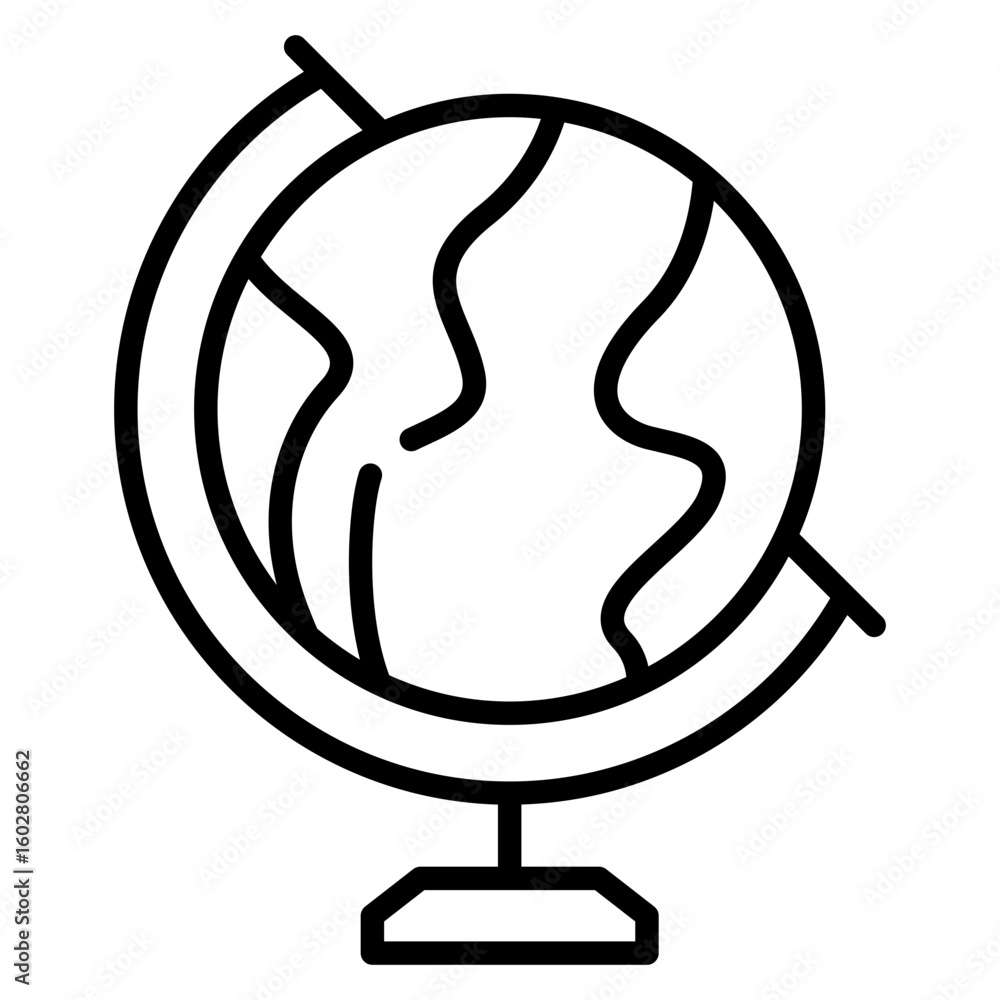 Globe Line Icon Globe Line Icon