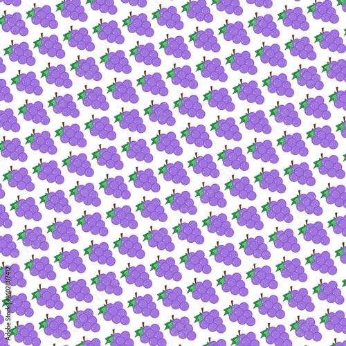 grape pattern on white background, fresh and playful design