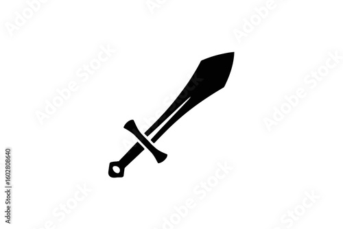 Ancient Curved Sword Silhouette weapon medieval