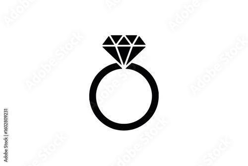 Diamond Ring Silhouette jewelry engagement
