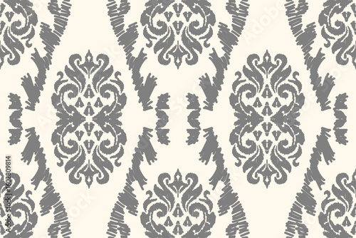 Saree Sarong Motifs Ikat floral paisley embroidery floral.ikat ethnic oriental pattern traditional.Ikat embroidery style abstract embroidery design for texture,fabric,clothing,wrapping,decoration