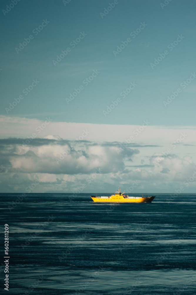Fototapeta premium ferry in the sea