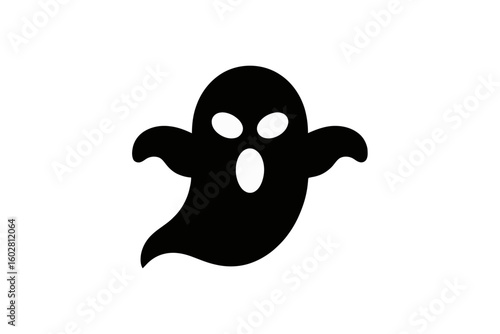 Spooky Ghost with Wide Open Mouth Halloween scary