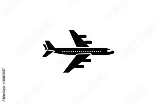 Commercial Jetliner Silhouette airplane aircraft