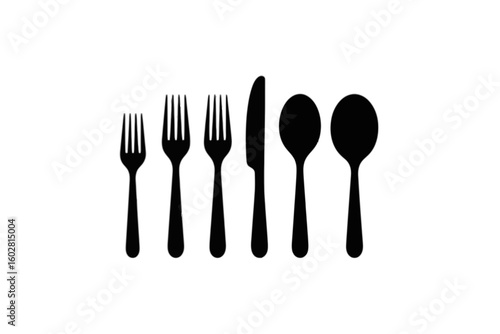 Cutlery Set With Forks Knife and Spoons silverware