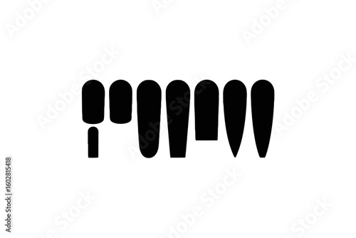 Five vertical bars abstract pattern