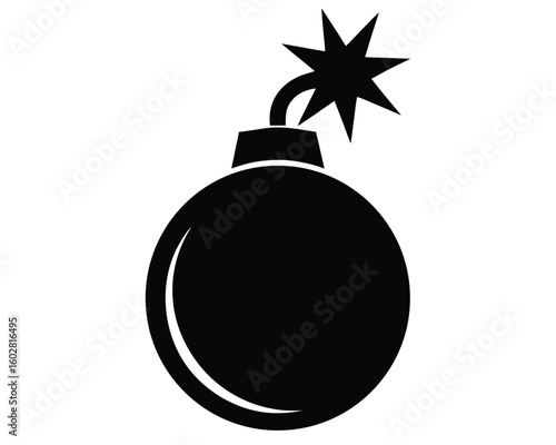 Bomb with burning fuse vector Ai Generated