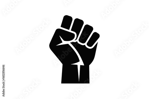 Raised Fist Silhouette clenched fist power