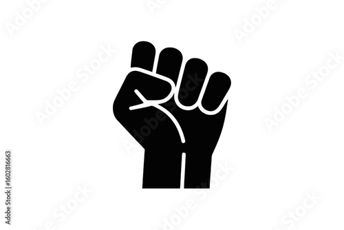Raised Fist Silhouette power strength